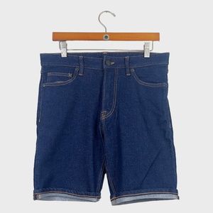 H&M Dark Blue Slim-Fit Denim Shorts